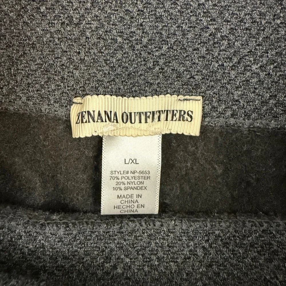 Zenana Outfitters Charcoal Gray Fleece Lined High Waisted Leggings L/XL NP-5653